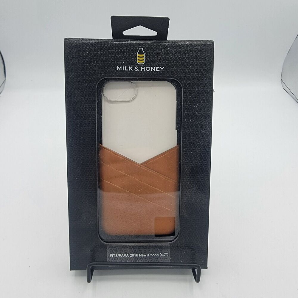 Iphone 6, 6s Case, Milk And Honey, Leather Wrapped Clear Case, Brown Brand New